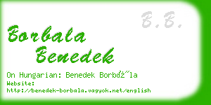 borbala benedek business card